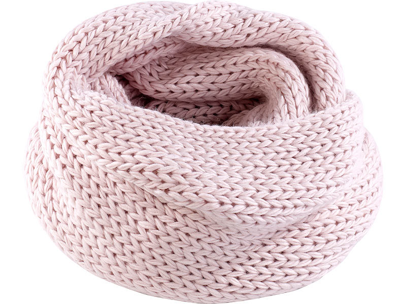 Pearl Urban Xxl Loop Schal Aus Rosa Grobstrick