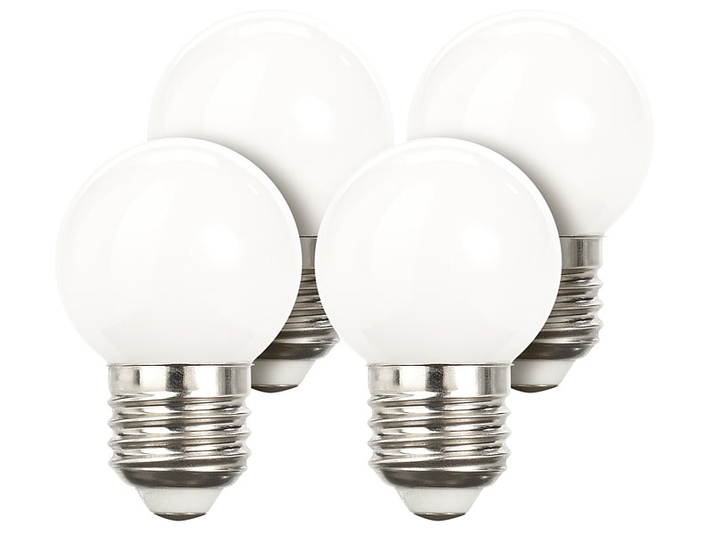 Luminea Retro LED Lampe E27 3 W G45 250 Lm Warmweiß