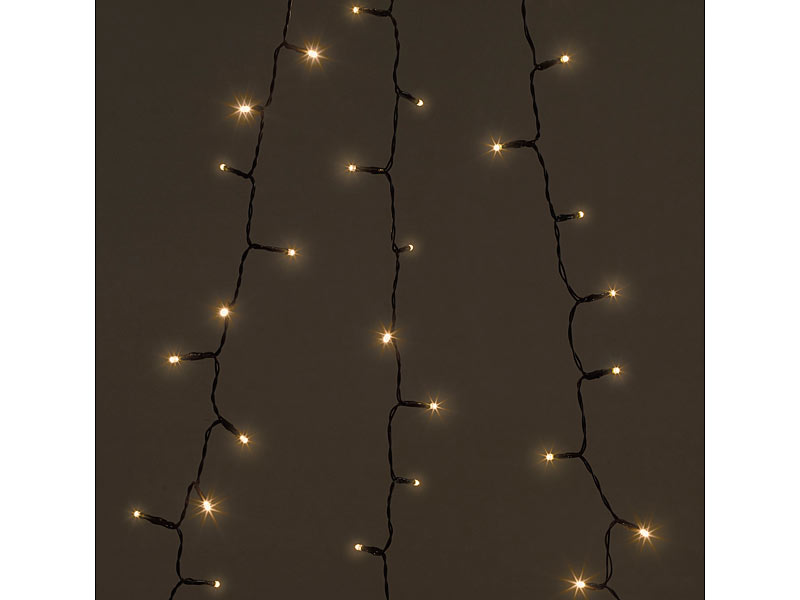 Lunartec Weihnachtsbaum-Überwurf-Lichterkette mit 6 ...