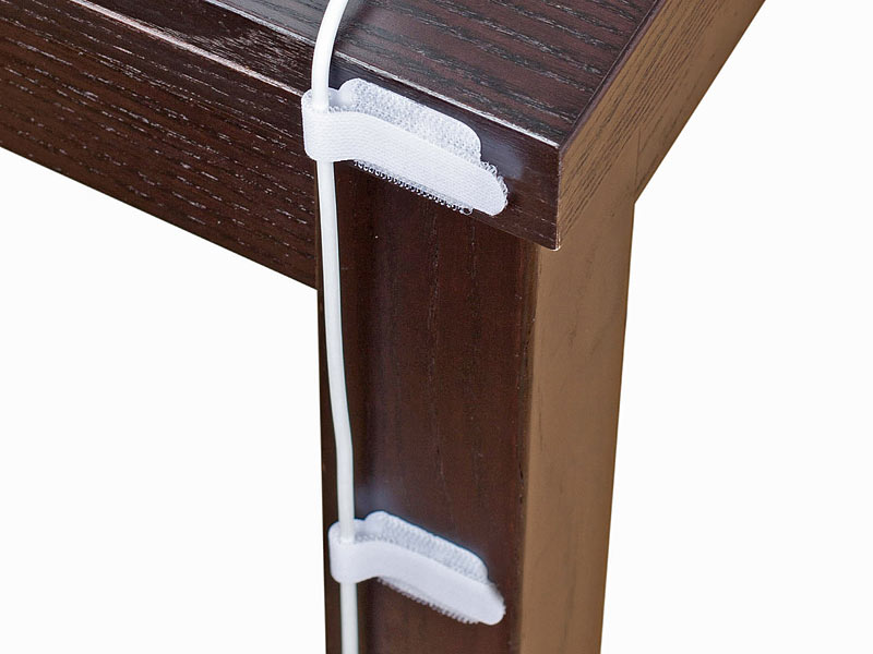 LTC Label the Cable "Wall", 10 selbstklebende Klett-Kabelhalter, weiß