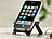 PEARL Portabler Handyaufsteller für iPod, iPhone, Handys & Co. PEARL Handyhalter, Smartphone-Ständer