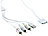 Callstel AV-Kabel (Videokabel) für iPod, iPad & iPhone zu 3x Cinch+USB Callstel Video-Übertragungen (Dock-Connector)