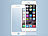 Somikon Randloses Displayschutz-Cover für iPhone 6/s Echtglas 9H, weiß Somikon Echtglas Displayschutz (iPhone 6/6s)