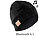 Callstel Beanie-Mütze, integriertes Headset mit Bluetooth, FM-Radio, schwarz Callstel