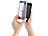 Somikon Randloses Displayschutz-Cover iPhone 6/s, Echtglas 9H, schwarz Somikon Echtglas Displayschutz (iPhone 6/6s)