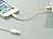 Callstel LED-Ladekabel für iPhone, Apple-lizenziert, 15 cm, gold Callstel Original Apple-lizenzierte Lightning-Kabel (MFi)