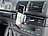 Lescars 4er-Set Kfz-Smartphone-Halterungen für CD-Laufwerk, mit Kugelgelenk Lescars