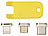 Callstel Magnet-Adapter-Set mit Micro-USB-/Lightning-/Typ-C-Stecker für LDK-100 Callstel Magnetische USB-Ladekabel mit Lightning-Stecker