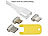 Callstel Magnet-Adapter-Set mit Micro-USB-/Lightning-/Typ-C-Stecker für LDK-100 Callstel Magnetische USB-Ladekabel mit Lightning-Stecker