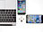 Callstel microSD-Kartenleser mit Lightning-, Micro-USB, Versandrückläufer Callstel 4in1-microSD-Kartenleser, Apple-zertifiziert