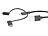 Callstel 3in1-Ladekabel für Micro-USB, USB-C, Lightning, MFI, 1 m, 2,1A, Textil Callstel 3in1-Ladekabel für Micro-USB-, USB-C- und Lightning-Anschlüsse