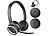 Callstel Profi-Stereo-Headset mit Bluetooth 5, 18-Std.-Akku, 30 m Reichweite Callstel Telefon- und Handy-Headsets mit Bluetooth und schwenkbarem Schwanenhals-Mikrofon