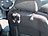Lescars Kfz-Kleider- und Taschenhaken für die Kopfstützen, 2er-Set Lescars Autokleiderhaken