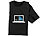 LED-Leucht-T-Shirts: infactory T-Shirt mit leuchtender LED-WiFi-/WLAN-Anzeige Größe S