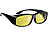 PEARL 2er-Set Überzieh-Nachtsichtbrillen "Night Vision" für Brillenträger PEARL Kontrastverstärkende Überzieh-Nachtsichtbrillen