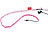 infactory Praktische Kabelführung für Ohrhörerkabel, Farbe Neon-Pink infactory Ohrhörer Kabel-Manager