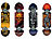 Playtastic Finger-Skateboards mit Griptape & austauschbaren Rollen, 4er-Set Playtastic Finger-Skateboard