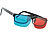 Somikon 3D-Aufsatz für Brillenträger, Anaglyphen-Technologie, Rot/Blau Somikon 3D-Brillen-Clips für Brillenträger