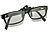 Somikon 3D-Aufsatz für Brillenträger, Polfilter, zirkular Somikon 3D-Brillen-Clips mit Polfilter für Brillenträger