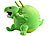 Playtastic Knallgrüner Dinosaurier-Hüpfball mit Flauschbezug, 45 cm Playtastic Hüpfbälle