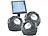 Lunartec Unterwasser-Leuchten "U-Stones Trio"mit Solarstation, 3er-Set Lunartec Solar Unterwasser Teich LED Strahler