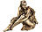 Carlo Milano Sitzende Frauen-Statuette, Kunstharz-Guss in Bronzeoptik Carlo Milano Frauenskulpturen