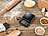 PEARL Kompakte Digitalwaage mit Touchbedienung für Küche und Büro, bis 3 kg PEARL Digitale Küchenwaagen