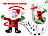 infactory Singender & tanzender Weihnachtsmann mit Saugnäpfen & Geräusch-Sensor infactory Singende und tanzende Weihnachtsmänner für Fensterscheiben
