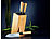 TokioKitchenWare Universal-Messerblock aus Holz mit Borsteneinsatz TokioKitchenWare