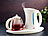 PEARL Wasserkocher WSK-150.set mit Teekanne und Warmhalteplatte PEARL Tee- & Kaffeestationen