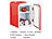 Rosenstein & Söhne Mini-Kühlschrank mit Warmhalte-Funktion, 4 Liter, für 12/230 Volt, rot Rosenstein & Söhne