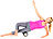PEARL sports Fitness-, Pilates- & Yoga-Massage-Rolle mit Riffeln & Noppen, Ø 14cm PEARL sports Faszienrollen