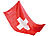 PEARL Länderfahne Schweiz 150 x 90 cm aus reißfestem Nylon PEARL Länderfahnen
