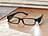 PEARL Modische Lesehilfe, 0 dpt, mit LED-Leselicht PEARL Brillen mit LED-Leselichtern