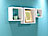 Carlo Milano 3er-Set Quadratische Wandregale, bis 25 x 25 x 9 cm, weiß Carlo Milano Quadratische Wandregal-Sets