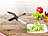 Rosenstein & Söhne 2in1-Küchenschneider-Schere mit Messer und integriertem Schneidebrett Rosenstein & Söhne Küchenschneider mit integrierten Schneidebrettern