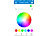 Luminea RGBW-LED-Deckenleuchte, Wecker, Lautsprecher, App (Versandrückläufer) Luminea RGBW-LED-Deckenlampen mit Lichtwecker & Lautsprechern