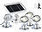 Lunartec 3 LED-Strahler mit Solar-Panel & PIR-Bewegungsmelder Lunartec Solar-Wandstrahler mit PIR-Sensoren für außen