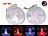 Lunartec Mundgeblasene LED-Glas-Ornamente in Kugelform, 2er-Set Lunartec LED Weihnachtsbaumkugeln