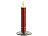 Lunartec 12 stimmungsvolle LED-Akku-Kerzen mit Edelstahl-Haltern, rot Lunartec