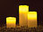 Lunartec LED-Echtwachskerzen mit Candle-LED & Funk-Fernbedienung, 3er-Set Lunartec LED-Echtwachskerzen mit Fernbedienungen