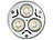 Luminea LED-Spot, 3x 1W-LED, weiß, GU10, 250 lm, 4er-Set Luminea LED-Spots GU10 (tageslichtweiß)