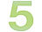 Lunartec Nachleuchtende Hausnummer "Ziffer 5" Lunartec Selbstleuchtende Hausnummern