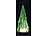 Lunartec Acrylglas-Weihnachtsbaum mit 3-farbiger LED, 29 cm Lunartec Batteriebetriebene Mini-Weihnachtsbäume
