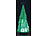 Lunartec Acrylglas-Weihnachtsbaum mit 3-farbiger LED, 29 cm Lunartec Batteriebetriebene Mini-Weihnachtsbäume