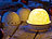 Lunartec Porzellan-LED-Windlicht mit 3 wechselbaren Motiv-Kuppeln Lunartec