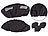 Lescars Universal-Autositzbezüge, 11-teiliges Set in schwarz/grau Lescars Universal Auto Sitzbezüge