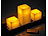 Britesta Feng-Shui-Dekoration: LED-Echtwachskerzen auf Holztablett Britesta LED-Echtwachskerzen mit Fernbedienungen