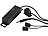 auvisio Infrarot-Verteiler "XIR300" für 8 Geräte Audio, TV, Multimedia auvisio Infrarot Verlängerungen für TV Fernbedienung