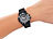 St. Leonhard Sportliche Silikon-Quarz-Armbanduhr, Lupen-Mineralglas, schwarz St. Leonhard Unisex-Silikon-Armbanduhren
